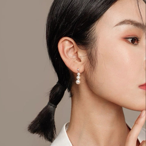 Luminous Drop Pearl Earrings